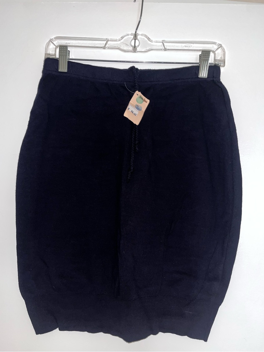Neiman Marcus Navy Pencil Knit Skirt